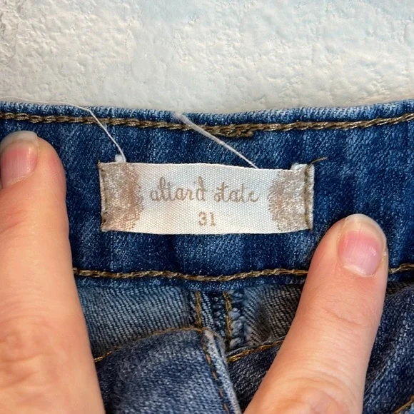 Altar’d State Lace Crochet Trim Denim Cutoff Shorts Size 31 - Picture 3 of 5